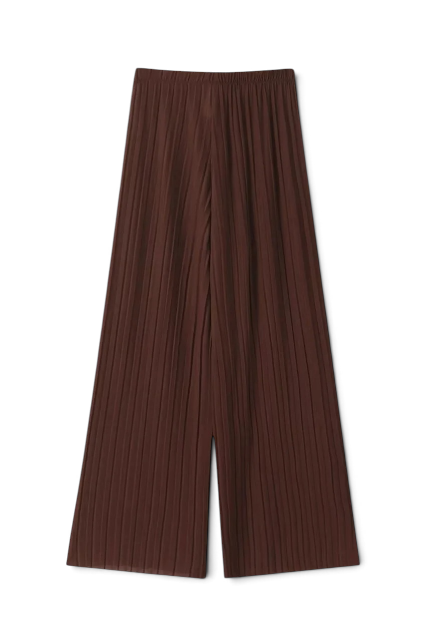 Crinkled Wide Leg Pants