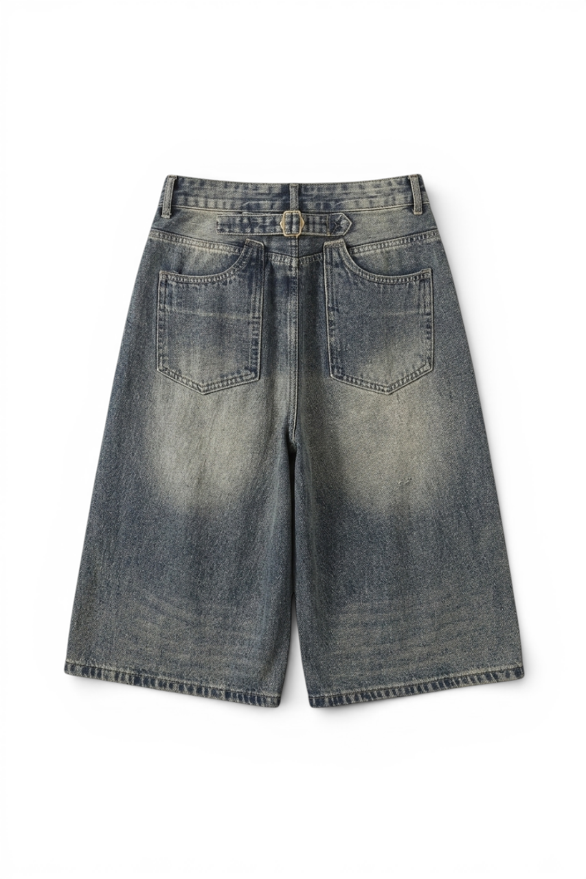 Loose Fit Denim Shorts