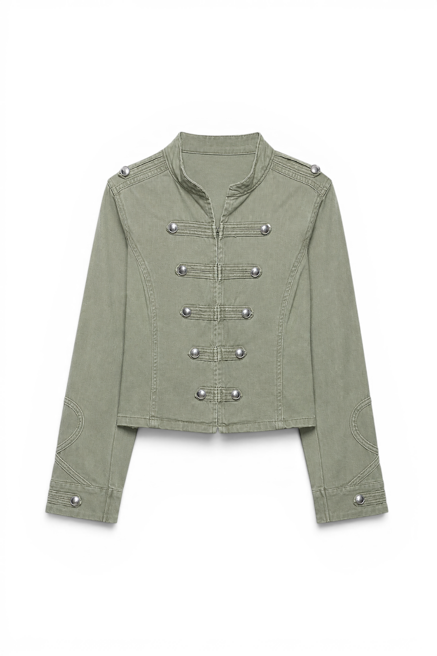 Trim Military Jacket