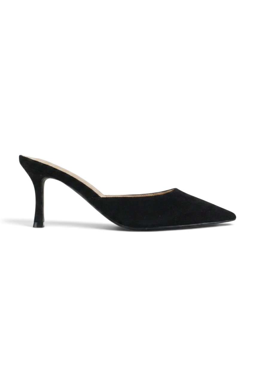 Suede Mule Heels