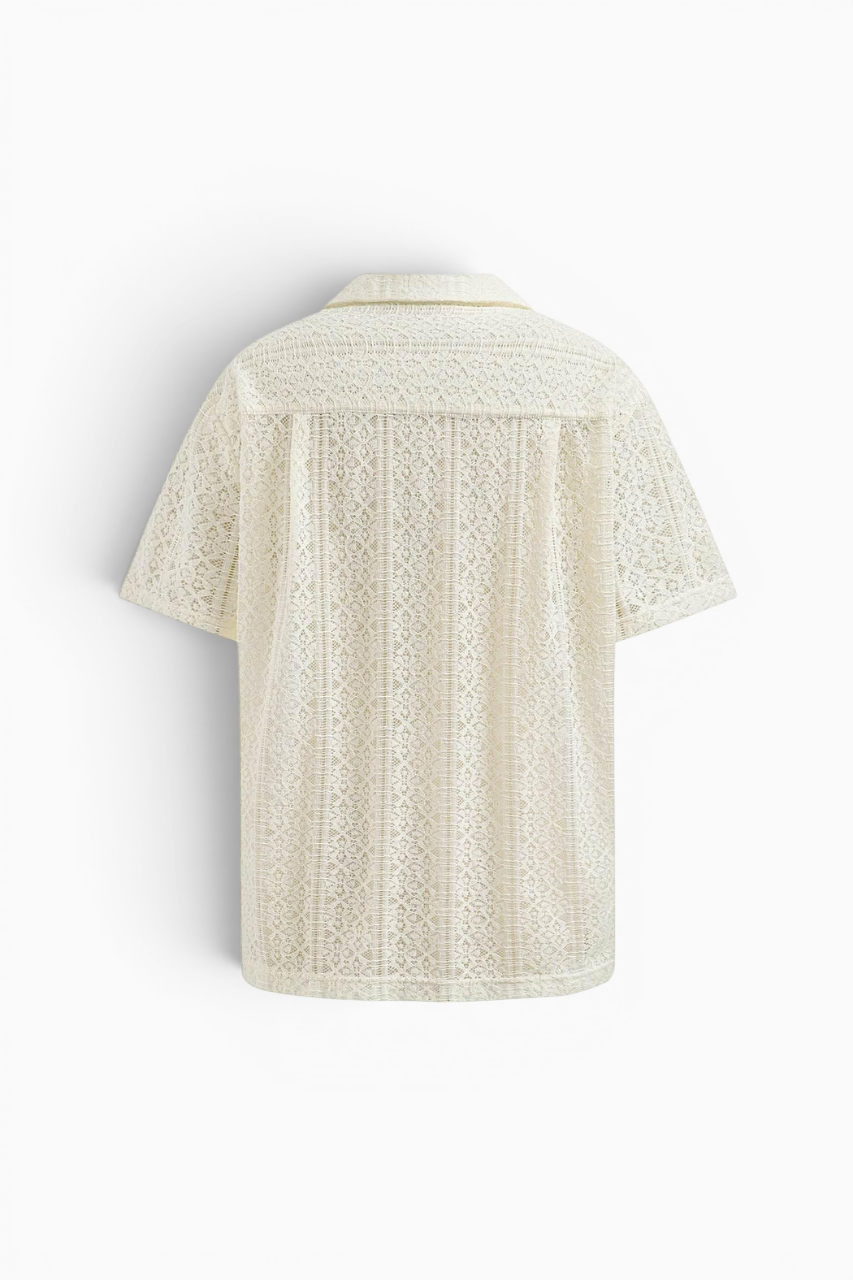 Tropical Tree Knit Resort Shirt