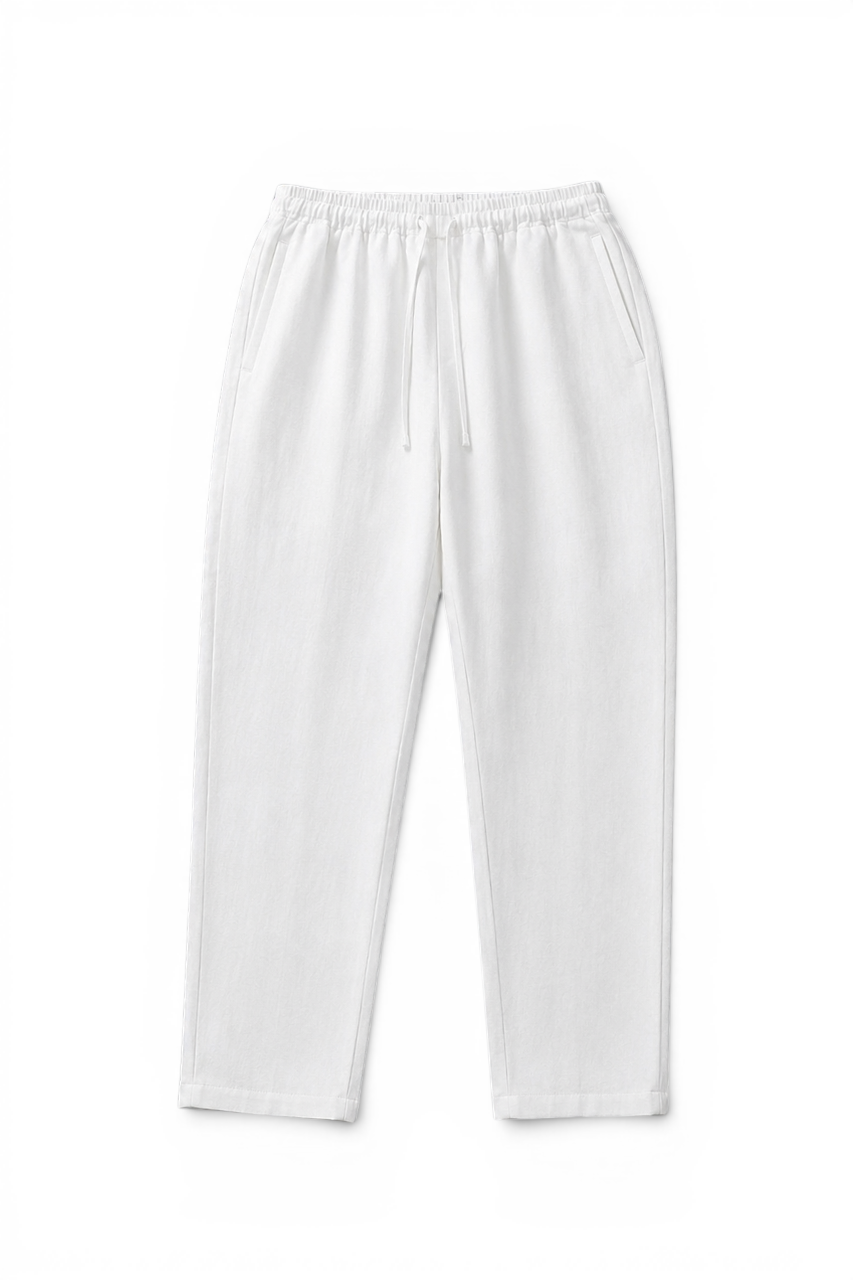 Wide Leg Linen Drawstring Pants