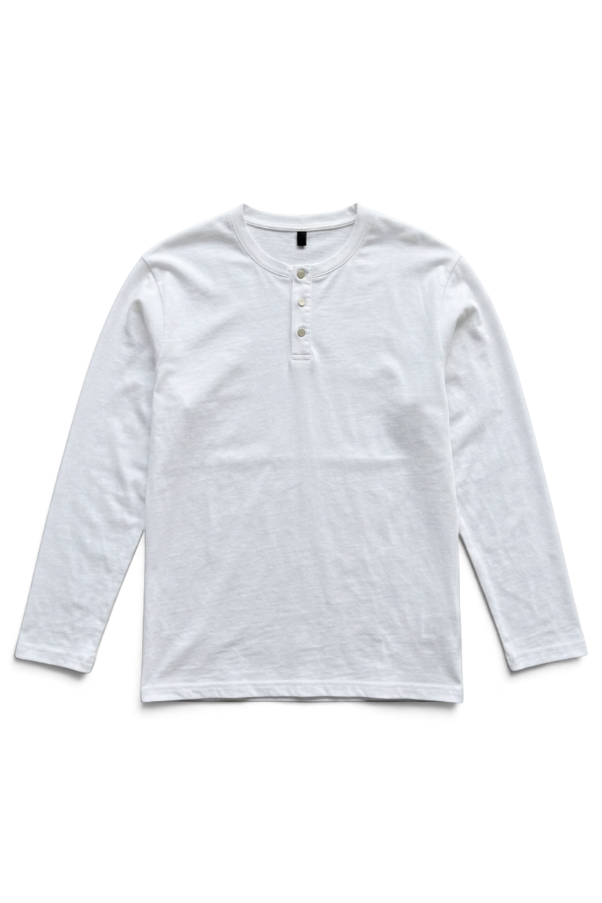 Slim-Fit Cotton Henley Shirt