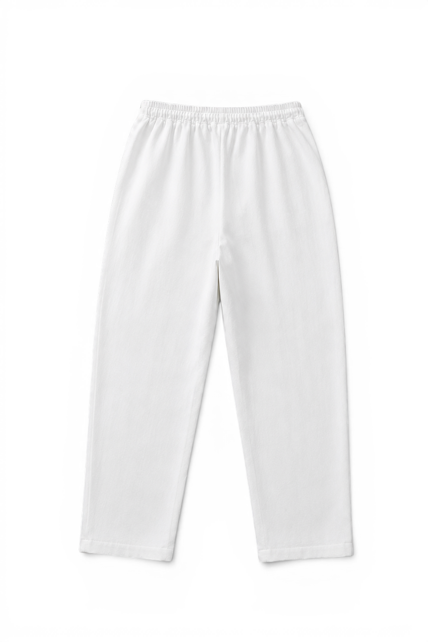 Wide Leg Linen Drawstring Pants