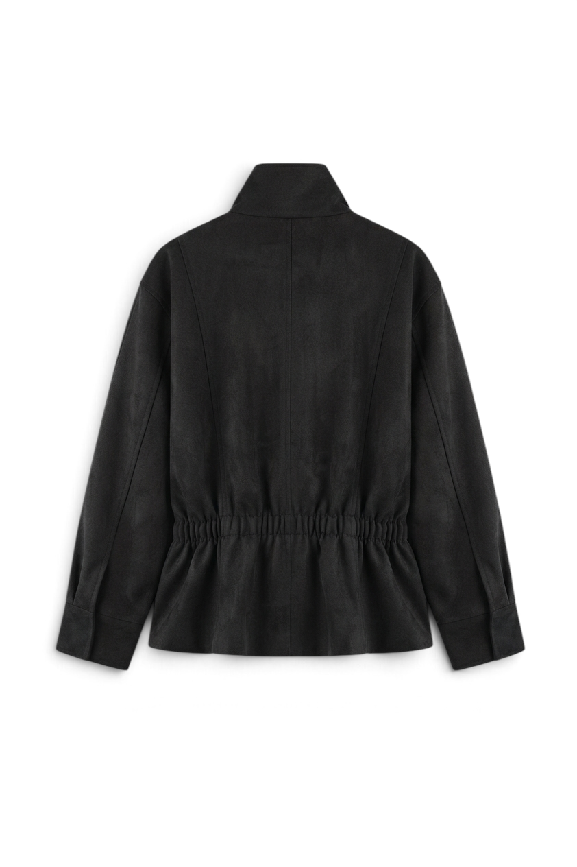 Suede Double Breasted Coat