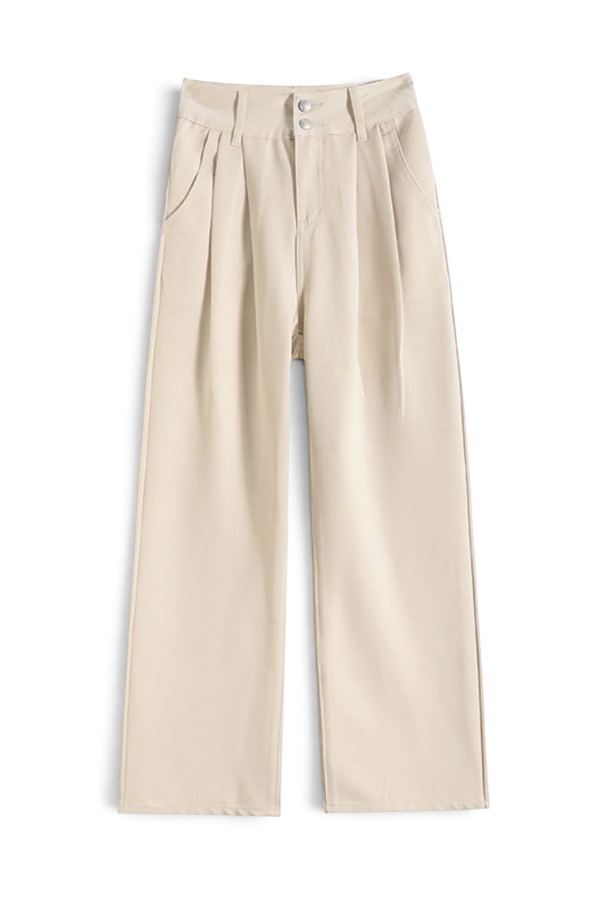 Wide Leg Creased Pants