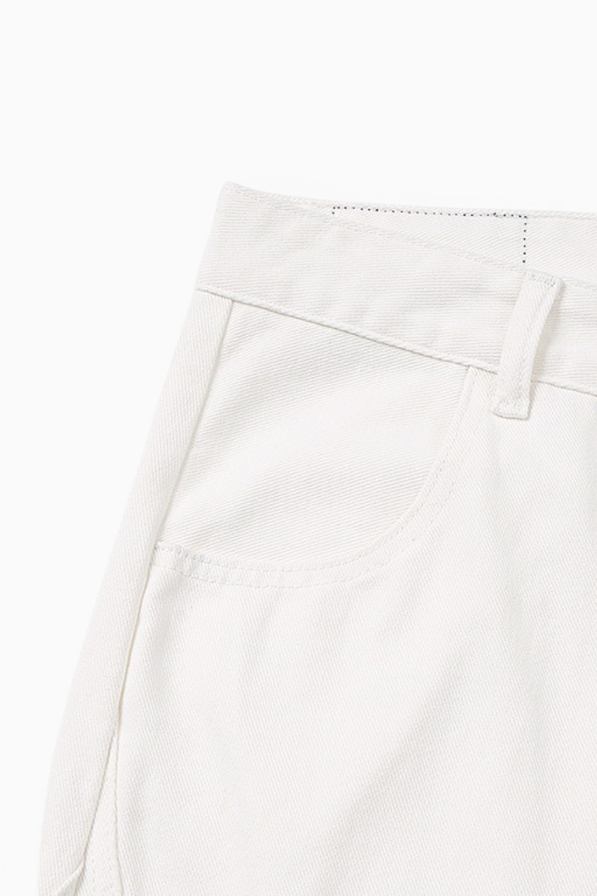 White Straight Leg Jeans