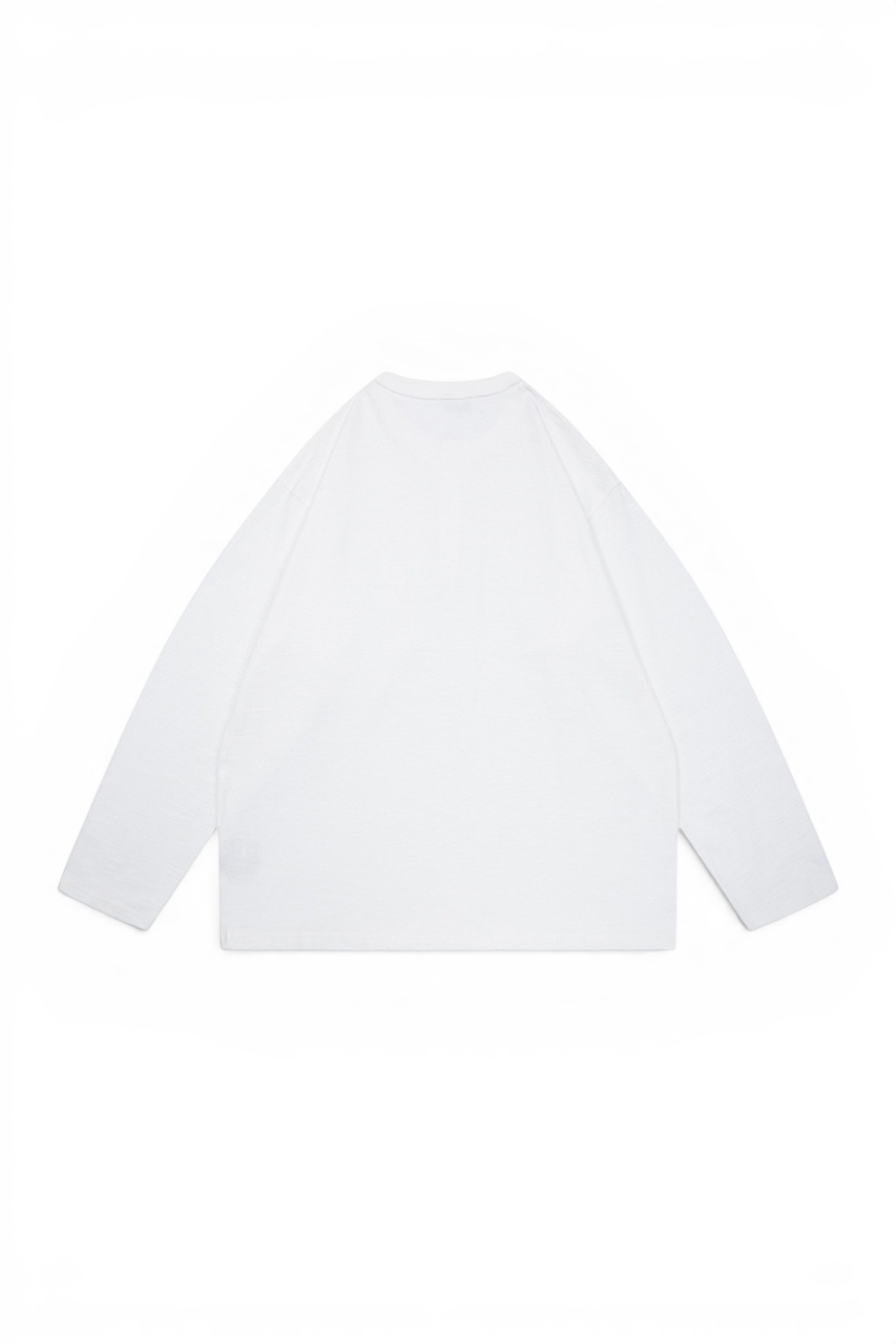 Loose Fit Cotton Henley Shirt