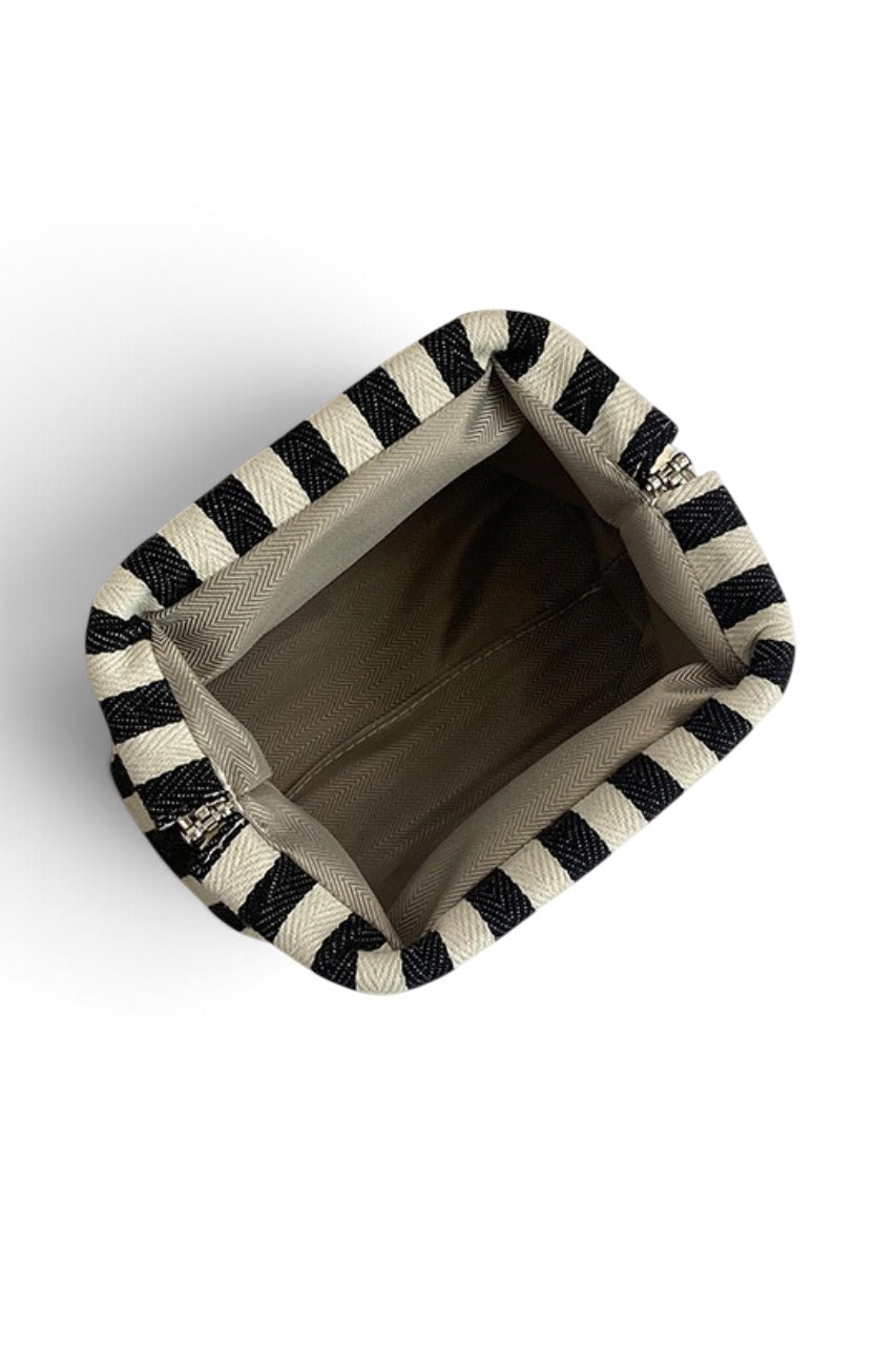 Striped Clutch Handbag