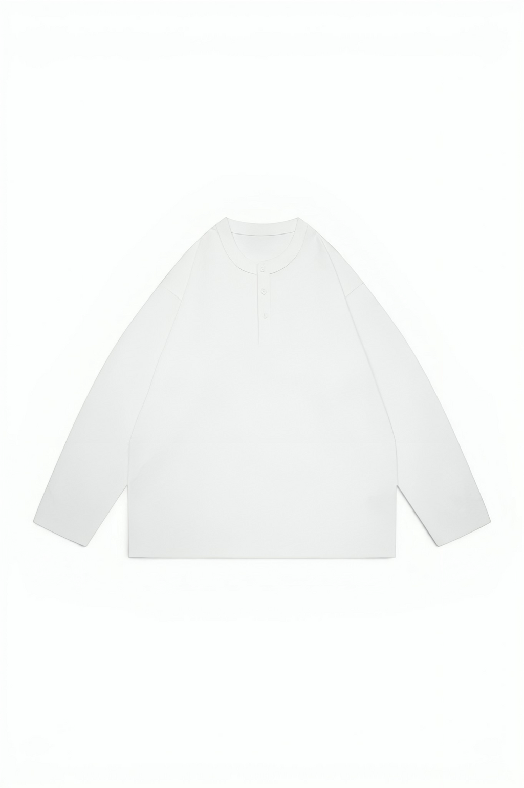 Loose Fit Cotton Henley Shirt