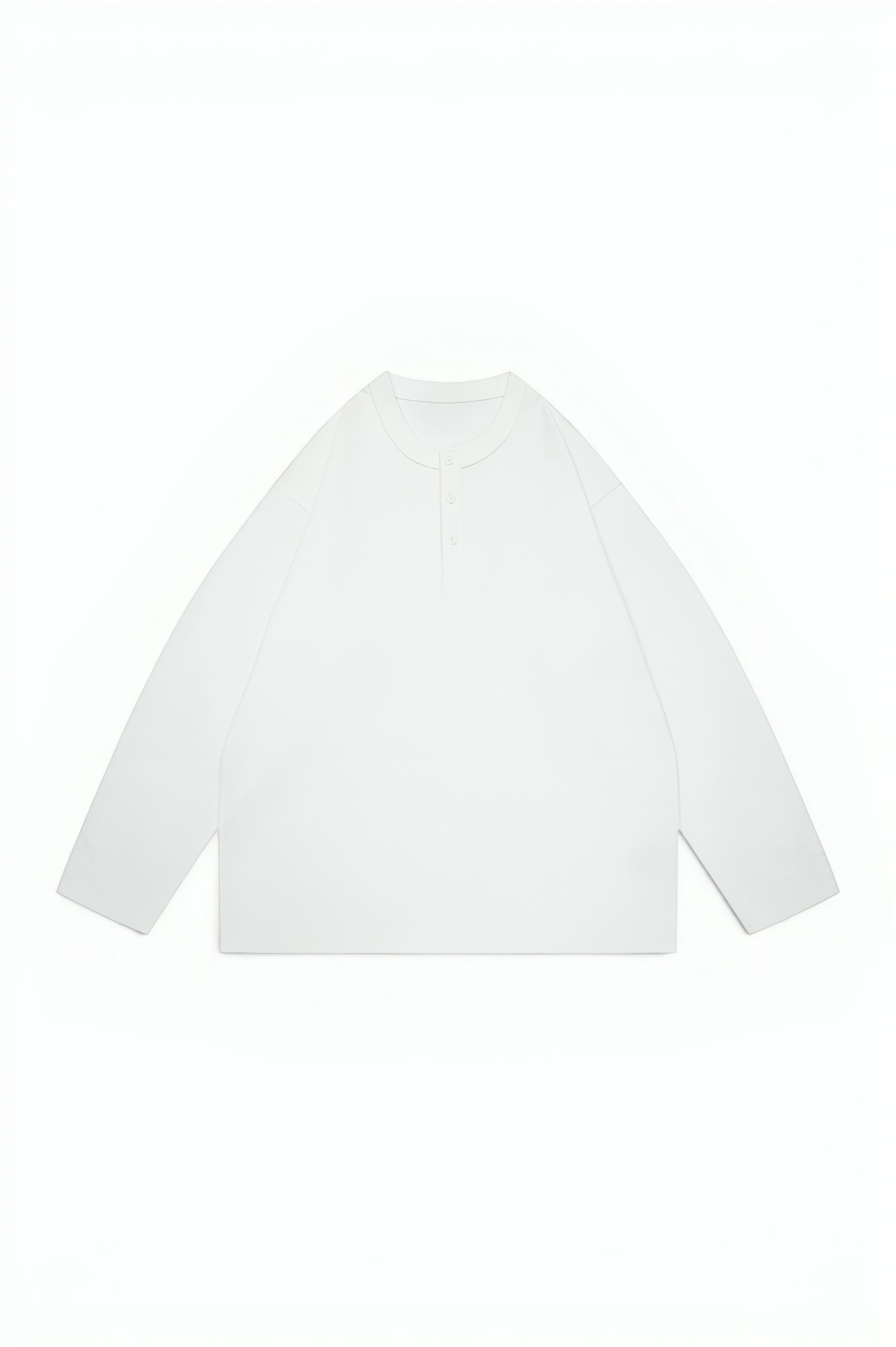 Loose Fit Cotton Henley Shirt