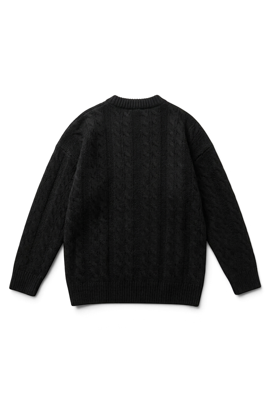Regular Fit Cable Knit Sweater