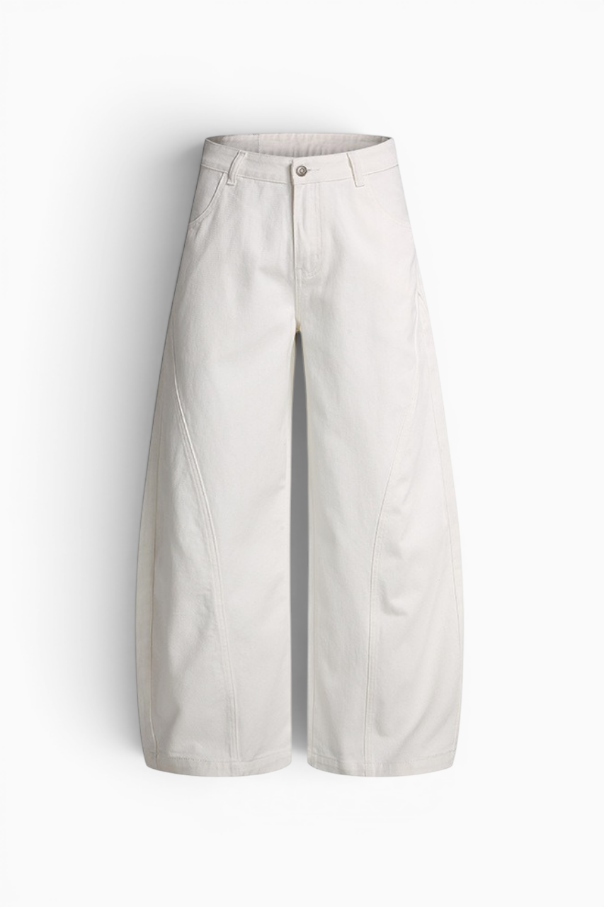 White Straight Leg Jeans