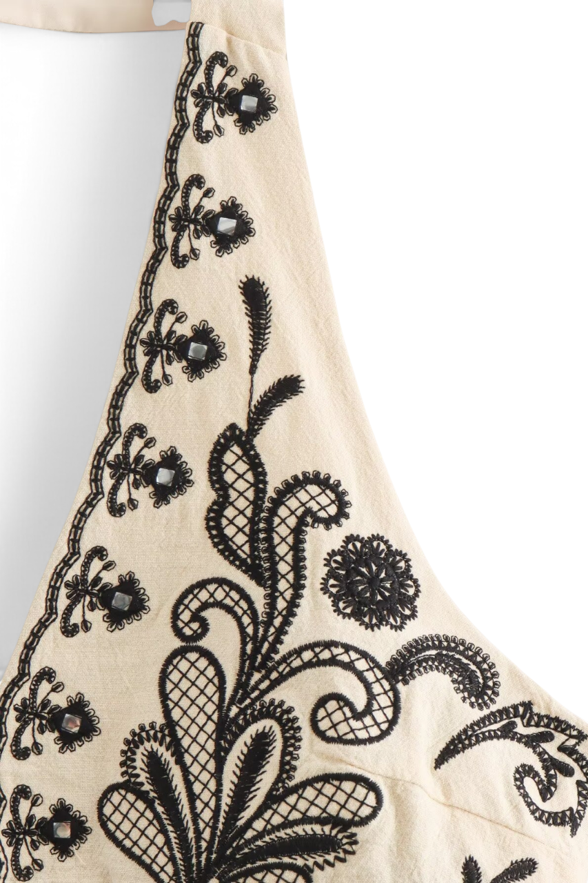 Embroidered Halter Top