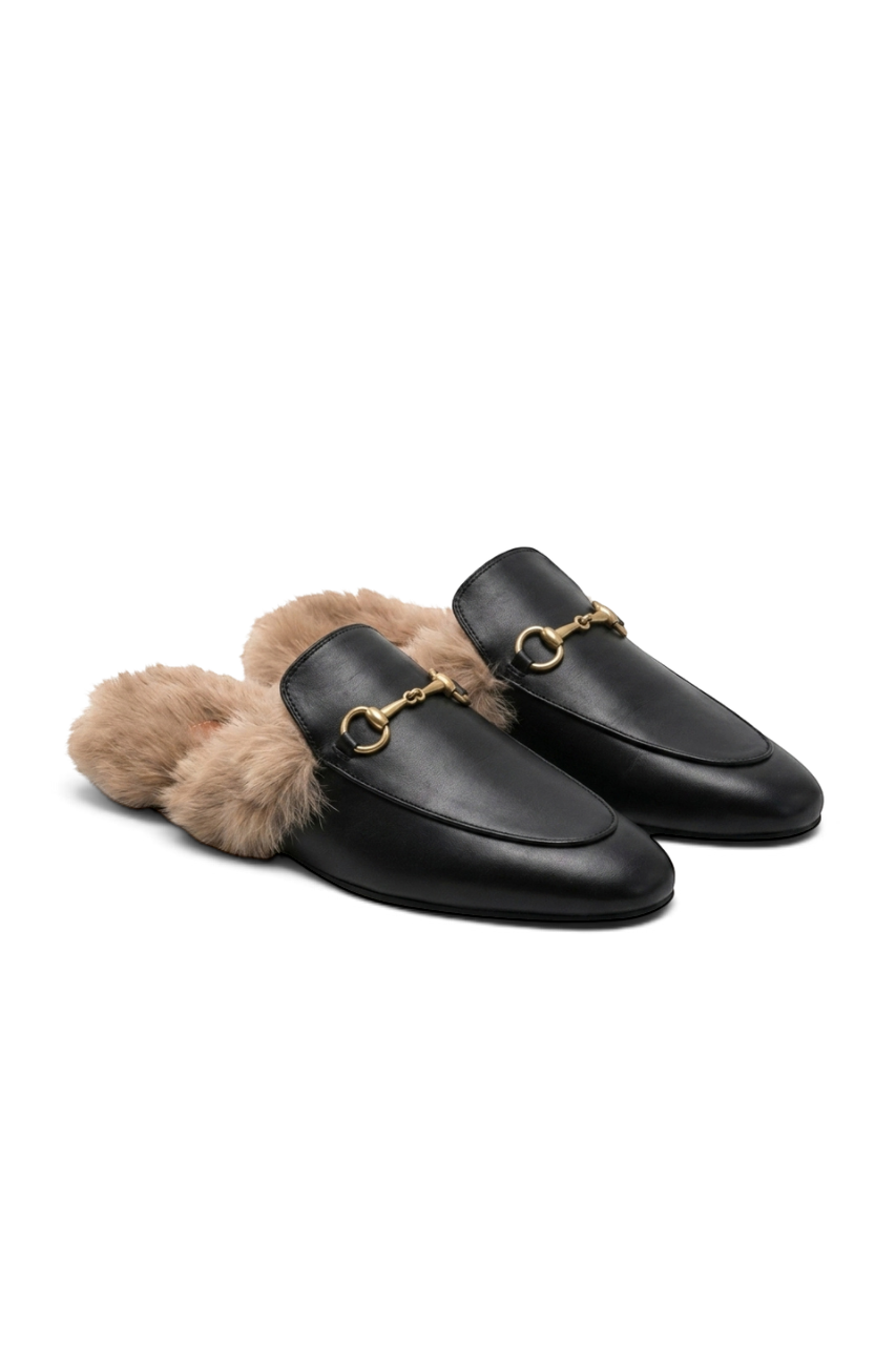 Fur Mule Slippers