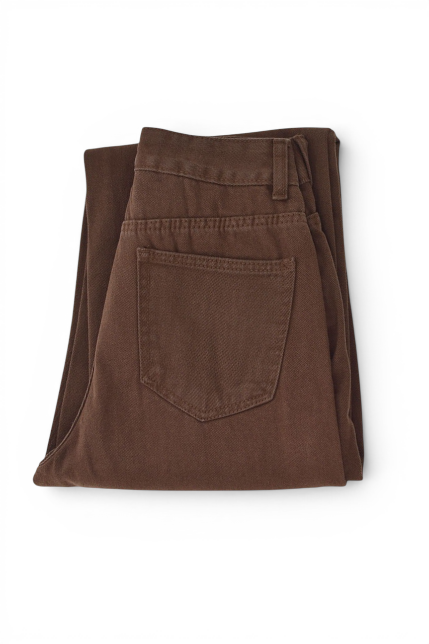 High Waist Straight Leg Jeans