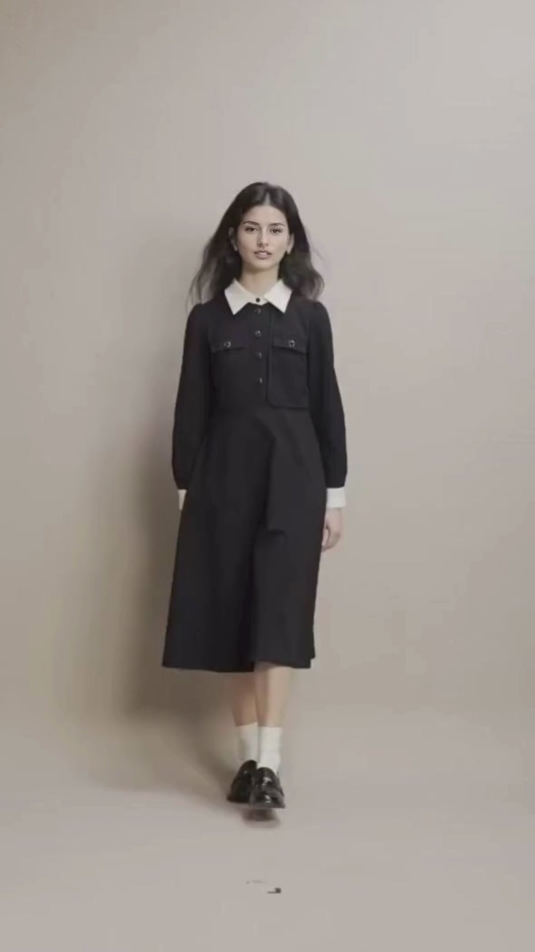 Wednesday Addams Inspired Retro Two-Piece Dress