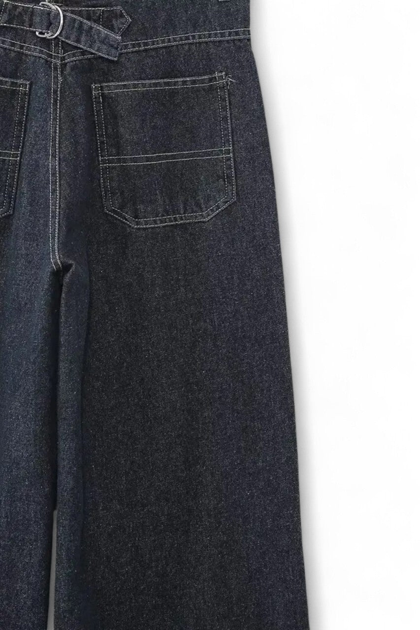 Straight-Foldover-Cuff Jeans