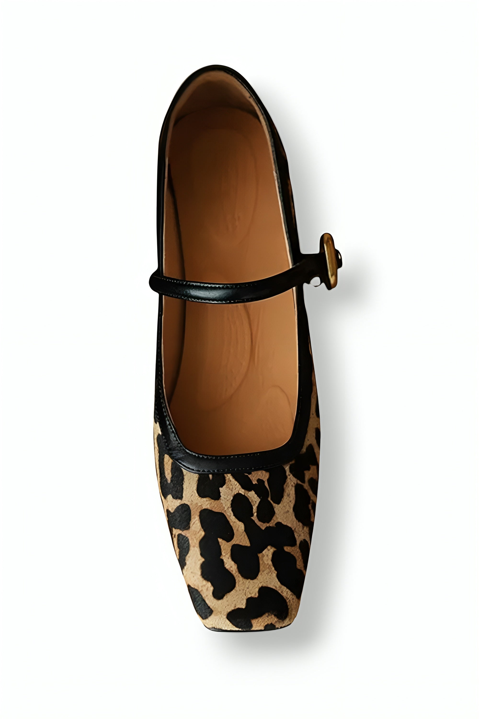 Square Mary Jane Flats