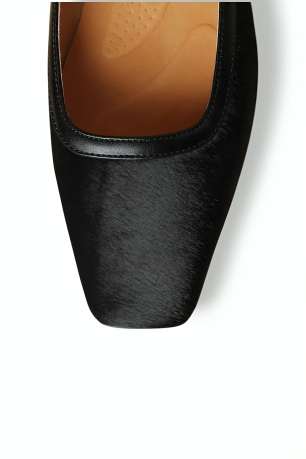 Square Mary Jane Flats
